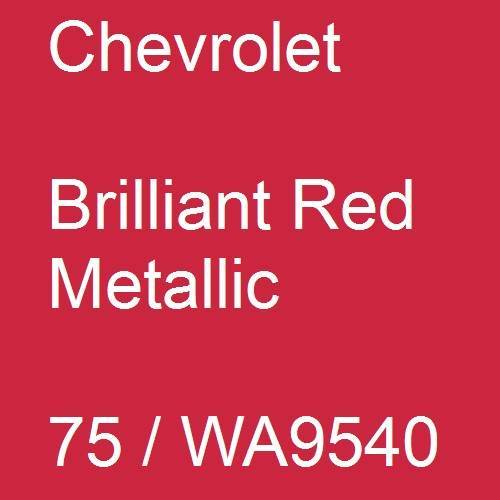 Chevrolet, Brilliant Red Metallic, 75 / WA9540.